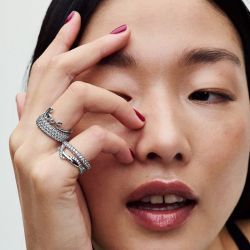 Bague femme pandora timeless vagues entrelacées scintillantes 193098c01 - bagues-femmes - edora - 3