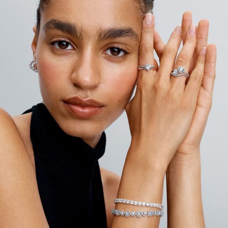 Bague femme pandora timeless cœur anneau double 193100c01 – bagues femme