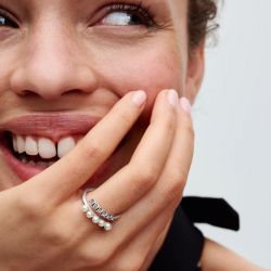 Bague femme pandora timeless ouverte perles de culture d’eau douce traitées & pavé 193145c01 - bagues-femmes - edora - 1