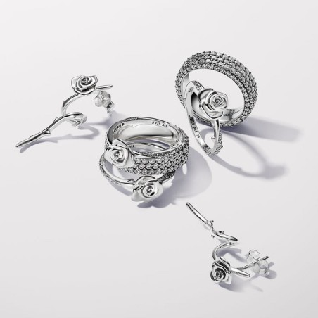 Bague femme pandora moments rose en fleur 193215c01 – bagues femme