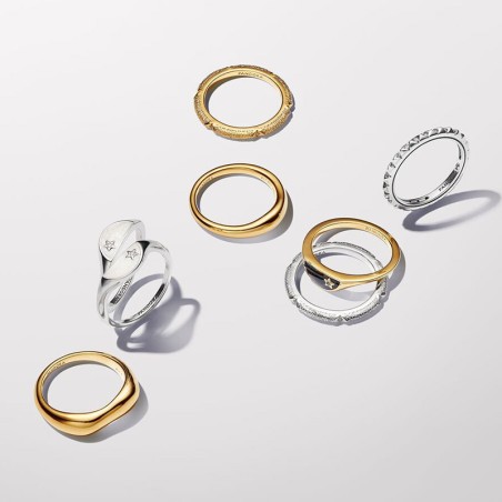 Bague femme pandora me en résine façon émail coupée en deux 193325c01 – bagues femme
