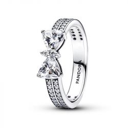 Bague femme pandora timeless double rang nœud scintillant 193552c01 - bagues-femmes - edora - 2