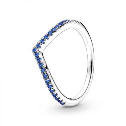 Bague femme pandora timeless bleue scintillante vœu 196316c02 - bagues-femmes - edora - 2