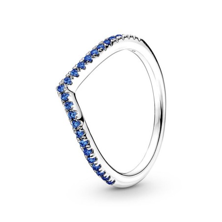 Bague femme pandora timeless bleue scintillante vœu 196316c02 – bagues femme
