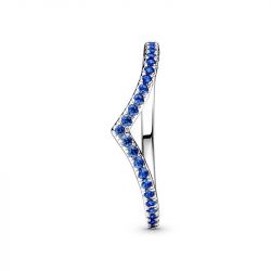 Bague femme pandora timeless bleue scintillante vœu 196316c02 - bagues-femmes - edora - 3