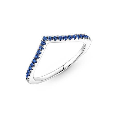 Bague femme pandora timeless bleue scintillante vœu 196316c02 – bagues femme