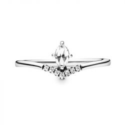 Bague femme pandora timeless chevron classique 197790cz - bagues-femmes - edora - 0