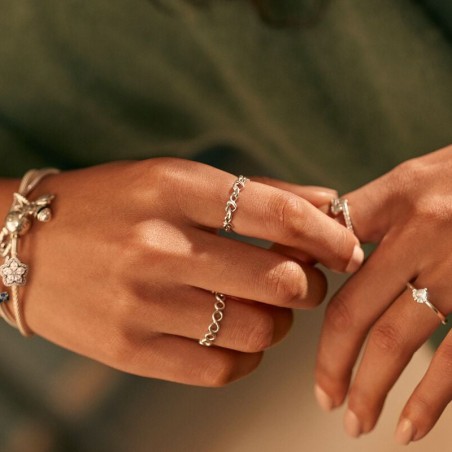Bague femme pandora moments cœurs noués 198018 – bagues femme