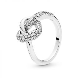 Bague femme pandora moments cœur noué 198086cz - bagues-femmes - edora - 1
