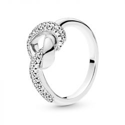 Bague femme pandora moments cœur noué 198086cz - bagues-femmes - edora - 2