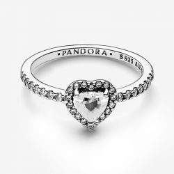 Bague femme pandora timeless cœur surélevé 198421c01 - bagues-femmes - edora - 0