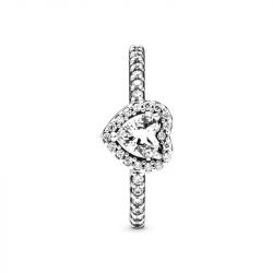 Bague femme pandora timeless cœur surélevé 198421c01 - bagues-femmes - edora - 4