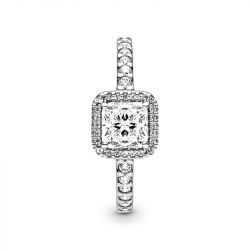 Bague femme pandora timeless halo scintillant carré 198863c01 - bagues-femmes - edora - 3