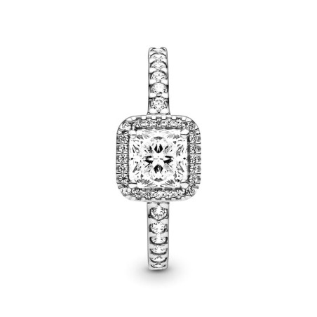 Bague femme pandora timeless halo scintillant carré 198863c01 – bagues femme