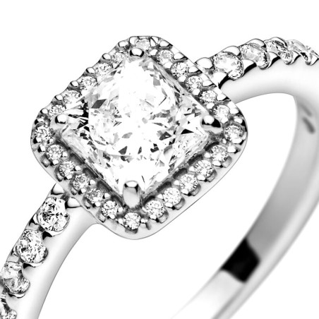 Bague femme pandora timeless halo scintillant carré 198863c01 – bagues femme