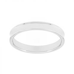 Bague mixte alliance edora or 750/1000 blanc concave edo3111630.750mill - alliances - edora - 0