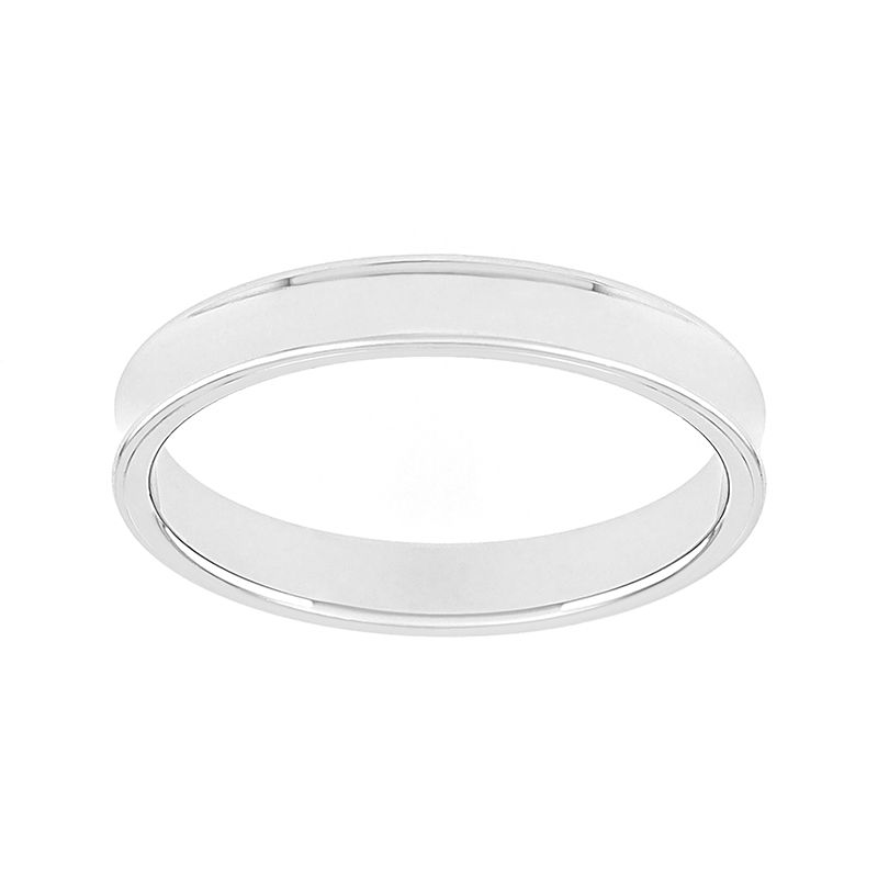 Bague mixte alliance edora or 750/1000 blanc concave edo3111630.750mill - alliances - edora