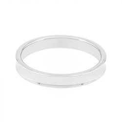 Bague mixte alliance edora or 750/1000 blanc concave edo3111630.750mill - alliances - edora - 1