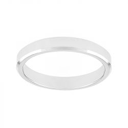 Bague mixte alliance edora or 750/1000 blanc ruban biseautée edo3111730_750mill - alliances - edora - 0