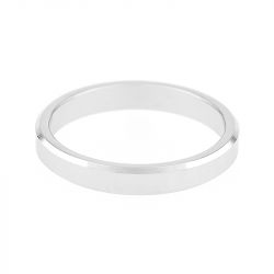 Bague mixte alliance edora or 750/1000 blanc ruban biseautée edo3111730_750mill - alliances - edora - 1