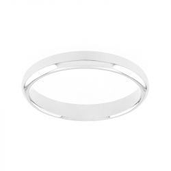 Bague mixte alliance edora or 750/1000 blanc demi-jonc confort edo3112330.750mil - alliances - edora - 0