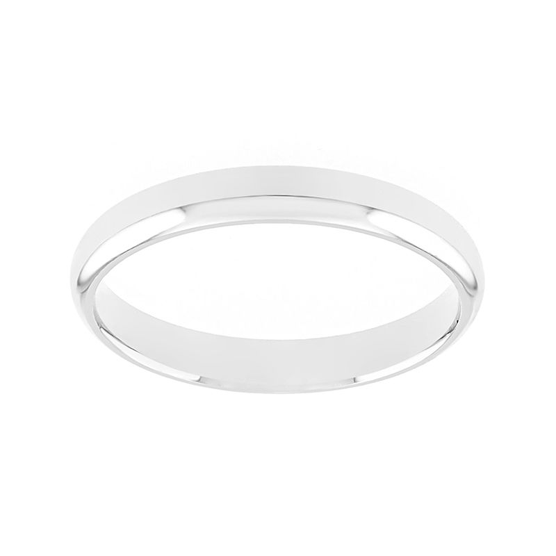 Bague mixte alliance edora or 750/1000 blanc demi-jonc confort edo3112330.750mil - alliances - edora