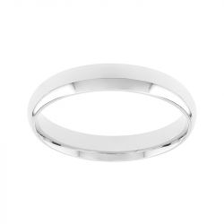 Bague mixte alliance edora or 750/1000 blanc demi-jonc confort edo3112335.750mill - alliances - edora - 0