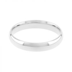 Bague mixte alliance edora or 750/1000 blanc demi-jonc confort edo3112335.750mill - alliances - edora - 1