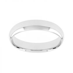 Bague mixte alliance edora or 750/1000 blanc demi-jonc confort edo3112340.750mill - alliances - edora - 0