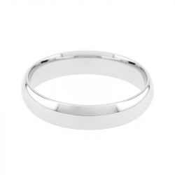 Bague mixte alliance edora or 750/1000 blanc demi-jonc confort edo3112340.750mill - alliances - edora - 1