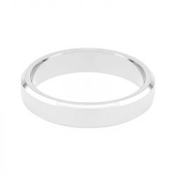 Bague mixte alliance edora or 750/1000 blanc bombée biseautée confort edo3112740.750mill - alliances - edora - 1