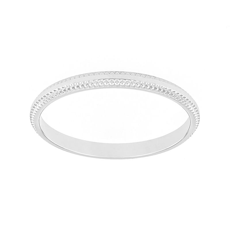 Bague mixte alliance edora or 750/1000 blanc diamantée edo3154220.750mill - alliances - edora