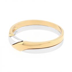 Bague mixte alliance edora or 750/1000 bicolore 2 pièces edo3351006.750mill - alliances - edora - 1