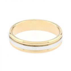 Bague mixte alliance edora or 750/1000 bicolore lisse edo3352050.750mill - alliances - edora - 1