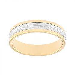 Bague mixte alliance edora or 750/1000 bicolore diamantée edo3354050.750mill - alliances - edora - 0