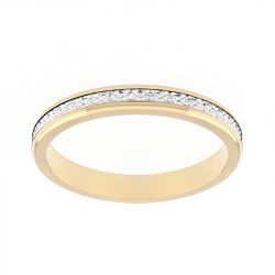 Bague mixte alliance edora or 750/1000 bicolore diamantée edo3356625.750mill - alliances - edora - 0