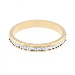 Bague mixte alliance edora or 750/1000 bicolore diamantée edo3356625.750mill - alliances - edora - 1