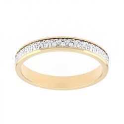 Bague mixte alliance edora or 750/1000 bicolore illusion edo3361830.750mill - alliances - edora - 0