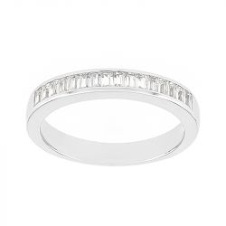Bague femme alliance edora or 750/1000 blanc demi tour diamants edo35029go.750mill - alliances - edora - 0