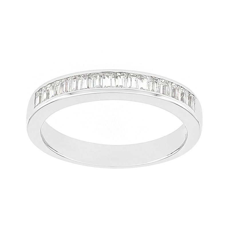 Bague femme alliance edora or 750/1000 blanc demi tour diamants edo35029go.750mill - alliances - edora