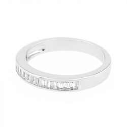 Bague femme alliance edora or 750/1000 blanc demi tour diamants edo35029go.750mill - alliances - edora - 1
