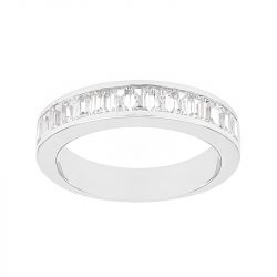 Bague femme alliance edora or 750/1000 blanc demi tour diamants edo35031go.750mill - alliances - edora - 0