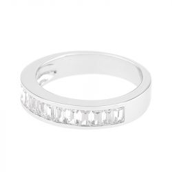 Bague femme alliance edora or 750/1000 blanc demi tour diamants edo35031go.750mill - alliances - edora - 1