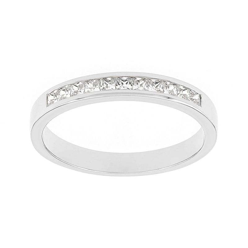 Bague femme alliance edora or 750/1000 blanc demi tour diamants edo35033go.750mill - alliances - edora