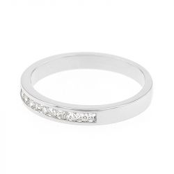 Bague femme alliance edora or 750/1000 blanc demi tour diamants edo35033go.750mill - alliances - edora - 1