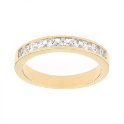 Bague femme alliance edora or 750/1000 jaune demi tour diamants edo35035bo.750mill - alliances - edora - 0