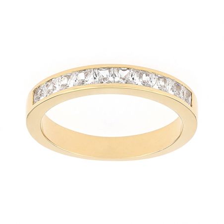 Bague or, argent, bague plaqué or, céramique & acier - matières - alliances - edora - 1