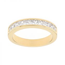 Bague femme alliance edora or 750/1000 jaune demi tour diamants edo35036bo.750mill - alliances - edora - 0