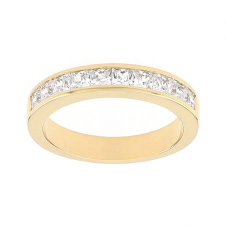 Bague or, argent, bague plaqué or, céramique & acier - matières - alliances - edora - 1