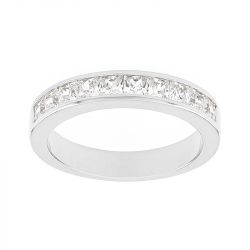 Bague femme alliance edora or 750/1000 blanc demi tour diamants edo35036go.750mill - alliances - edora - 0